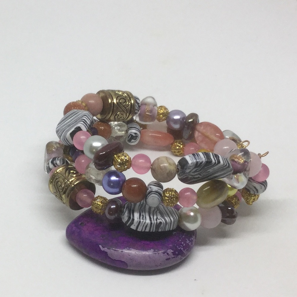 Multi layer memory wire bracelet - Picture 6 of 8